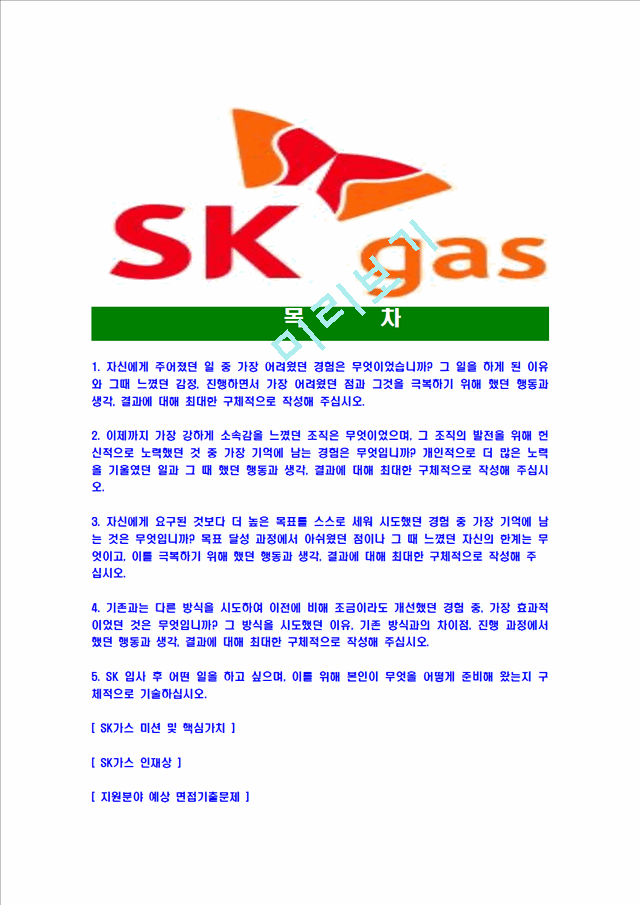 [SK가스-최신공채합격자기소개서] SK가스자소서,sk   (2 )